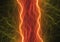 Hot plasma, abstract fiery lightning