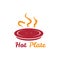 Hot Plate logo Illustration template