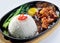 Hot plate spicy sizzling chinese style with rice