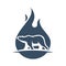 Hot polar bear logo