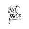 Hot price hand lettering. Dry brush trace. Artistic calligraphy on white background. Vector illustration.