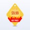 Hot Price. Special offer sale tag discount symbol retail sticker sign price. VECTOR.