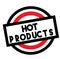 HOT PRODUCTS stamp on white isolated