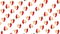 Hot red chili flames seamless pattern design on white background