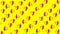 Hot red chili flames seamless pattern design on yellow background