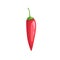 Hot red chili pepper. Hot burning vegetable. Flat cartoon design style. Single jalapeno vector illustration