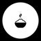 Hot rice food in bowl simple black icon eps10