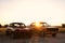 Hot Rods at sunset