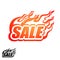 hot sale, colored blazing inscription with a flame