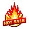 Hot sale fire badge, price sticker, flame