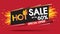 Hot Sale Fire Burn template banner concept design, Big sale special 60% offer.End of season special offer banner.