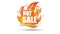 Hot sale fire special price offer deal vector labels banner templates designs concept with flame. Vector.