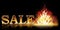 Hot sale flame banner, vector