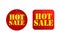 Hot sale on red sticker design for your creative project of Sale promotion, Marketing concept, ad, poster, flier