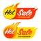 Hot sale vector flaming labels stickers banners