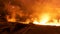 Hot shop at the metallurgical factory with molten steel in the chute. Stock footage. Metallurgical works, industrial