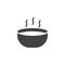Hot soup bowl icon vector