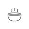 Hot soup bowl line icon