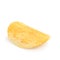 Hot and spicy flavor crispy potato chips on isolated white
