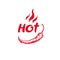 Hot. Spicy icon with chilli 1