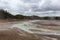 Hot Spring Landscape with colorful ground formation.