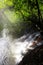 Hot spring waterfall in the jungle in asia