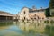 Hot springs bath in the village of Bagno Vignoni, Tuscany Italy