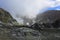 Hot steam escaping from vents on White Island, New Zealand`s most active cone volcano