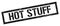 HOT STUFF black grungy rectangle stamp