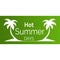 Hot Summer Days Poster with White Palm Trees