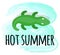 Hot Summer Isolated Vector Inflatable Crocodile