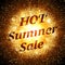 Hot summer sale banner. Abstract explosion.