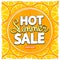 Hot Summer Sale, discount poster design template, special season offer, promotion banner, vector illustration