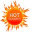 Hot Summer Sun Icon, Cartoon Style Illustration