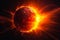 hot sun in space, solar flares magnetic storms generative ai