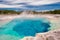Hot thermal spring Sapphire Pool in Yellowstone
