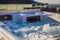 Hot tub hydromassage pool. Illuminated pool. Rest outside the city. Cottage with hydromassage pool