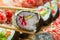 Hot or warm sushi roll takusen in tempura