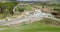 Hot water springs in Saturnia. Aerial view of beautiful thermal spa pools