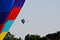 Hotair balloons and biplane