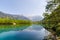 Hotaka mountain range reflect on taisho ike pond in spring at kamikochi nagano japan