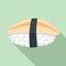 Hotate sushi icon, flat style