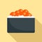 Hotate tai sushi icon, flat style