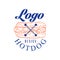Hotdog logo design, retro emblem for shop, cafe, restaurant, cooking business, brand identity vector Illustration on a