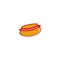 Hotdog logo vector icon illustration