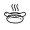 Hotdog sandwich outline icon