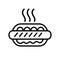 Hotdog sandwich outline icon