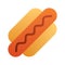 Hotdog sauce sausage single isolated icon with smooth style