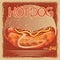 hotdog store open sign. Vector illustration decorative design