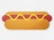 Hotdog unhealthy fast food icon